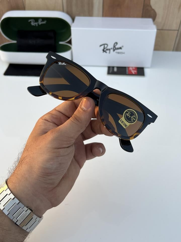 Rayban 2140 slant black tiger brown